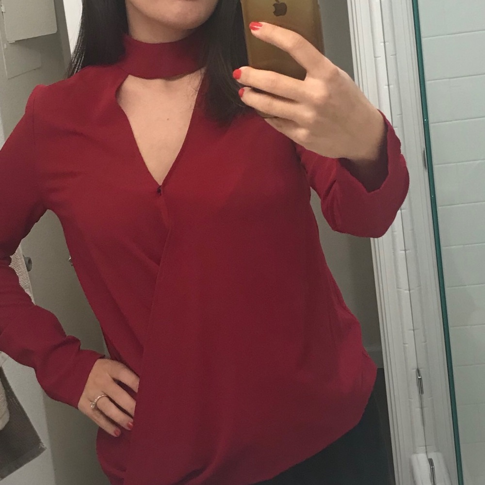 Wayf Take Me Away Wrap Blouse